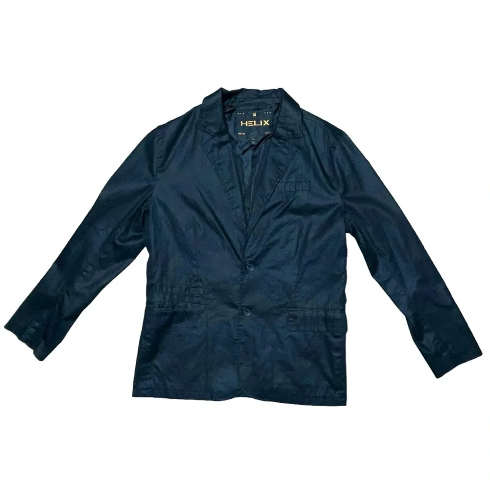 🧬 HELIX Men’s Tech-Sheen Blazer‎ M | Utility 🔩 Meets City Vibes
